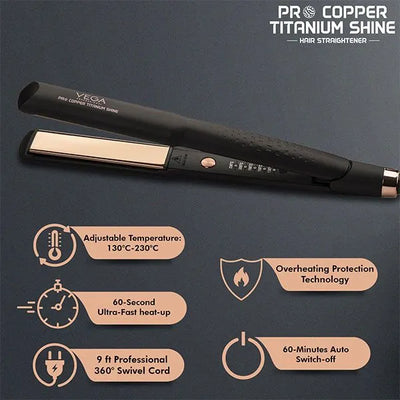 Pro Copper Titanium Shine Hair Straightener