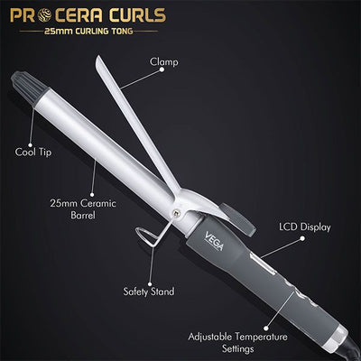 Pro Cera Curls 25mm Barrel Hair Curler